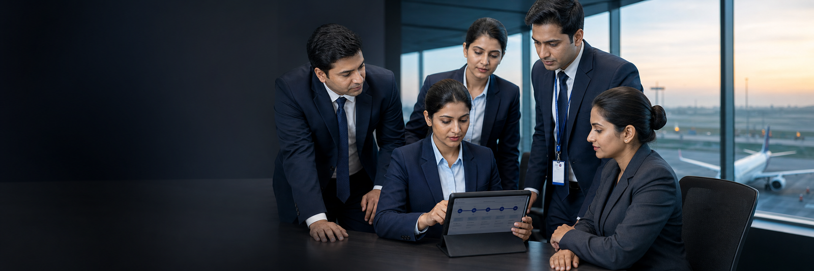 Recruitment professionals securely reviewing application progress